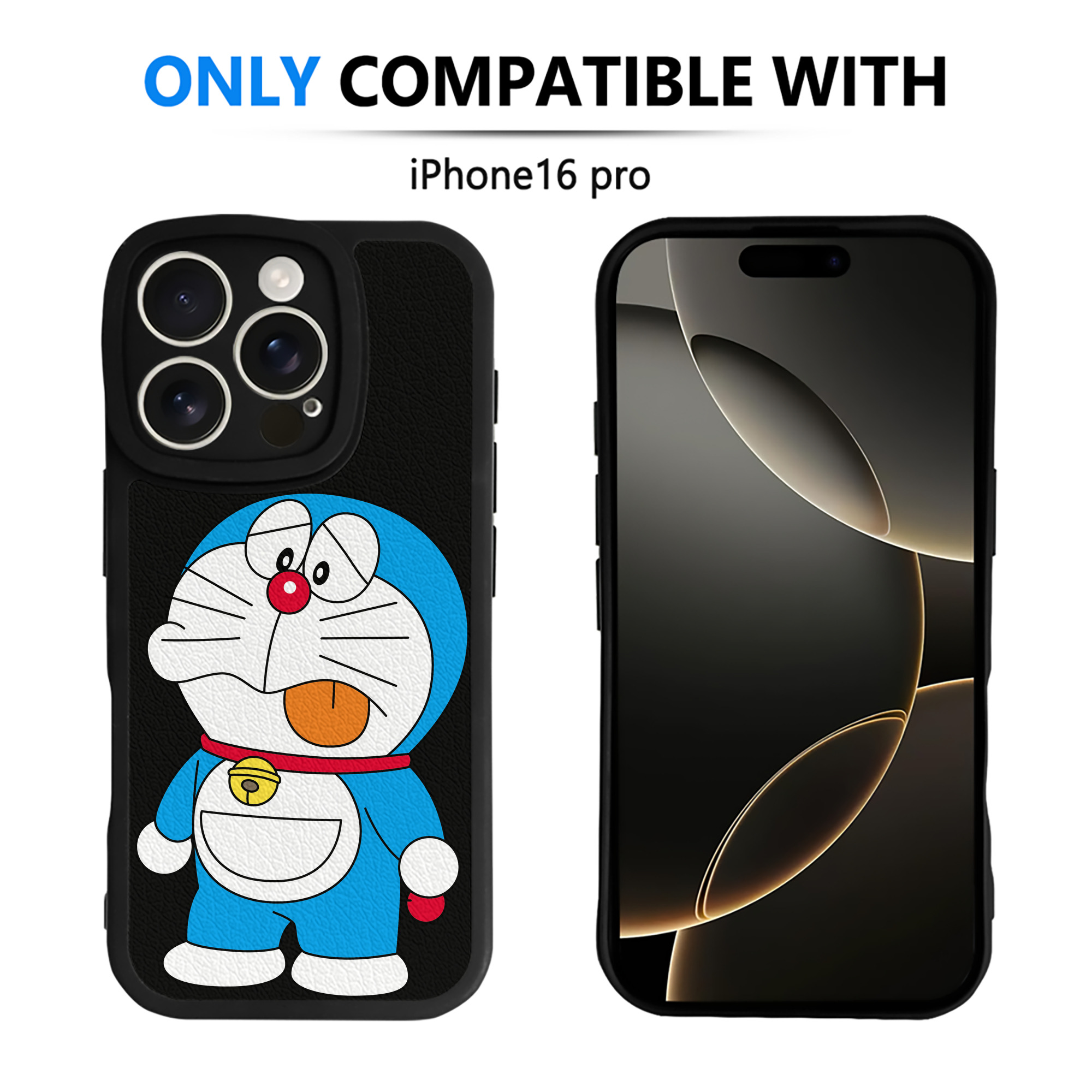 （画像用） ドラえもん Doraemon 【iPhone 16シリーズ対応】シリコンスマホケース（レザー調） 材質：シリコン